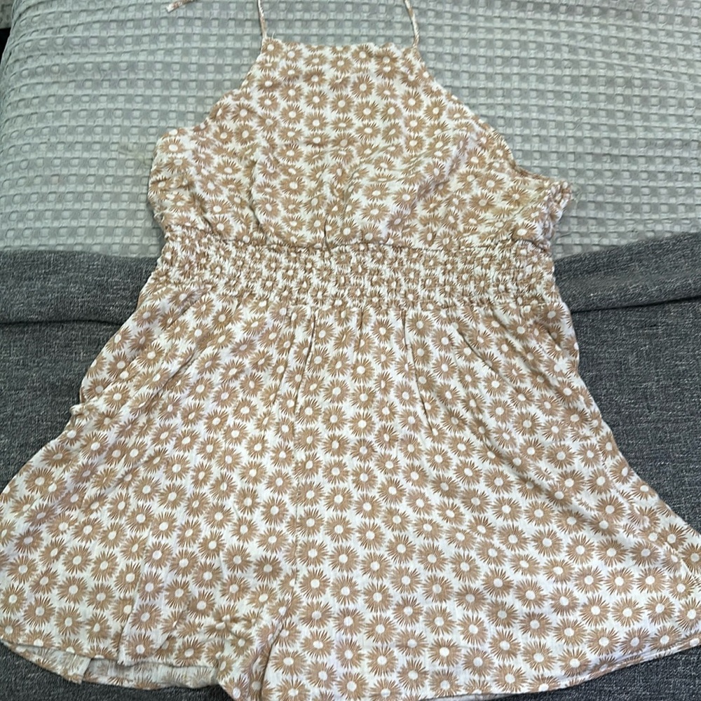 American Eagle lined open back romper XL